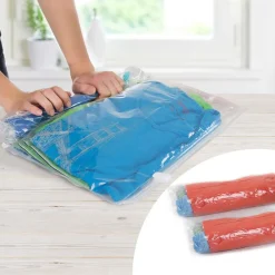 AirZip Clevere Alltagshelfer|Smarte Haushaltshelfer-Vacuum Bag Roll Vakuum-Kleiderbeutel 2er-Set