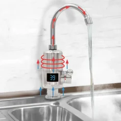 Aquadon Smarte Haushaltshelfer|Heizen-SmartHeater Fix-Head Wasserhahn mit integriertem Durchlauferhitzer