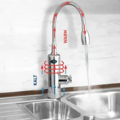 Aquadon Smarte Haushaltshelfer|Heizen-SmartHeater Flex-Head Wasserhahn mit integriertem Durchlauferhitzer
