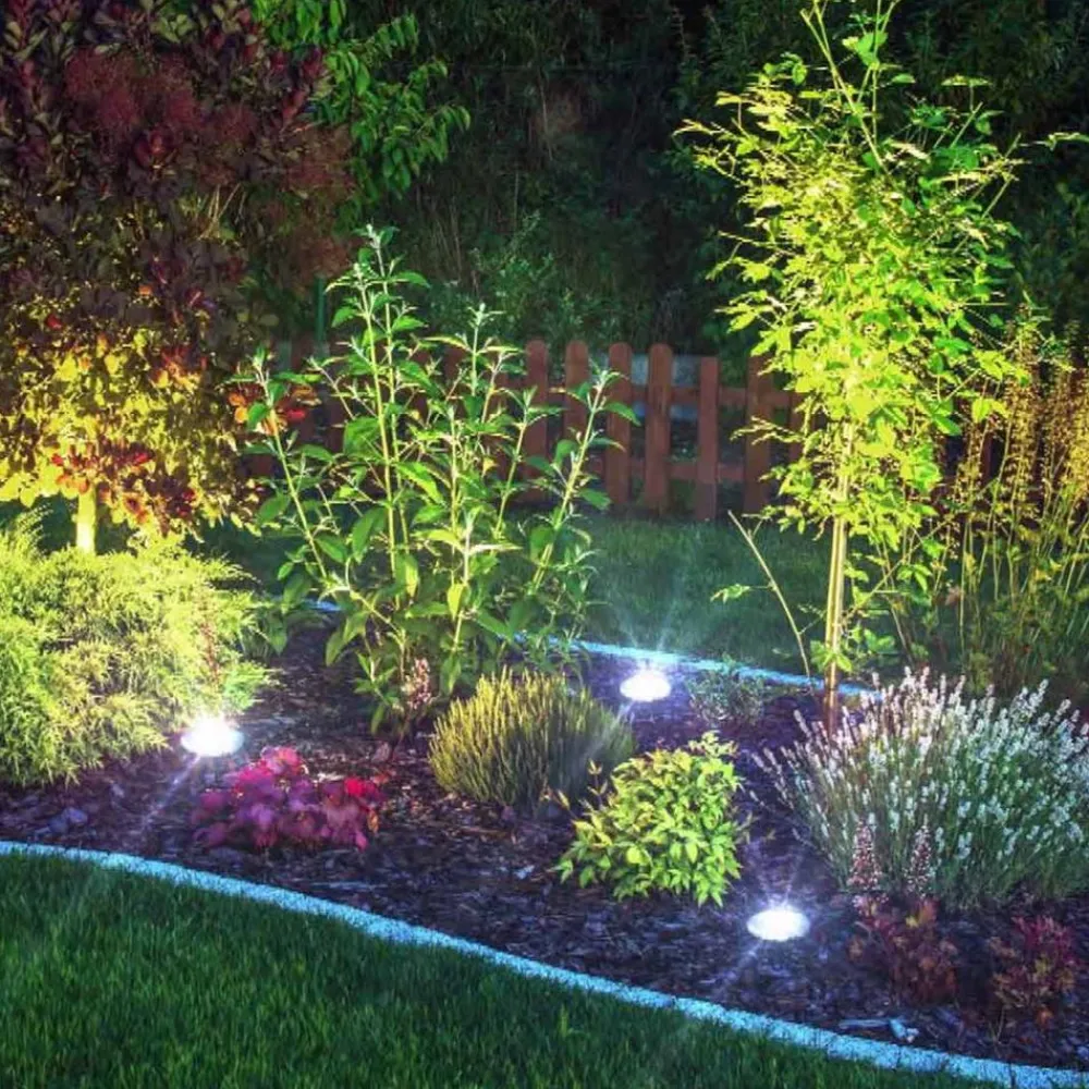 Keine Beleuchtung|Garten-Disk Lights Solarleuchte 8er Set