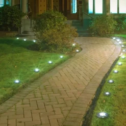 Keine Beleuchtung|Garten-Disk Lights Solarleuchte 8er Set
