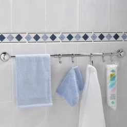 EVERLOC Smarte Haushaltshelfer|Küchenhelfer & Kochzubehör-Hakenleiste 50 cm mit 5 Haken