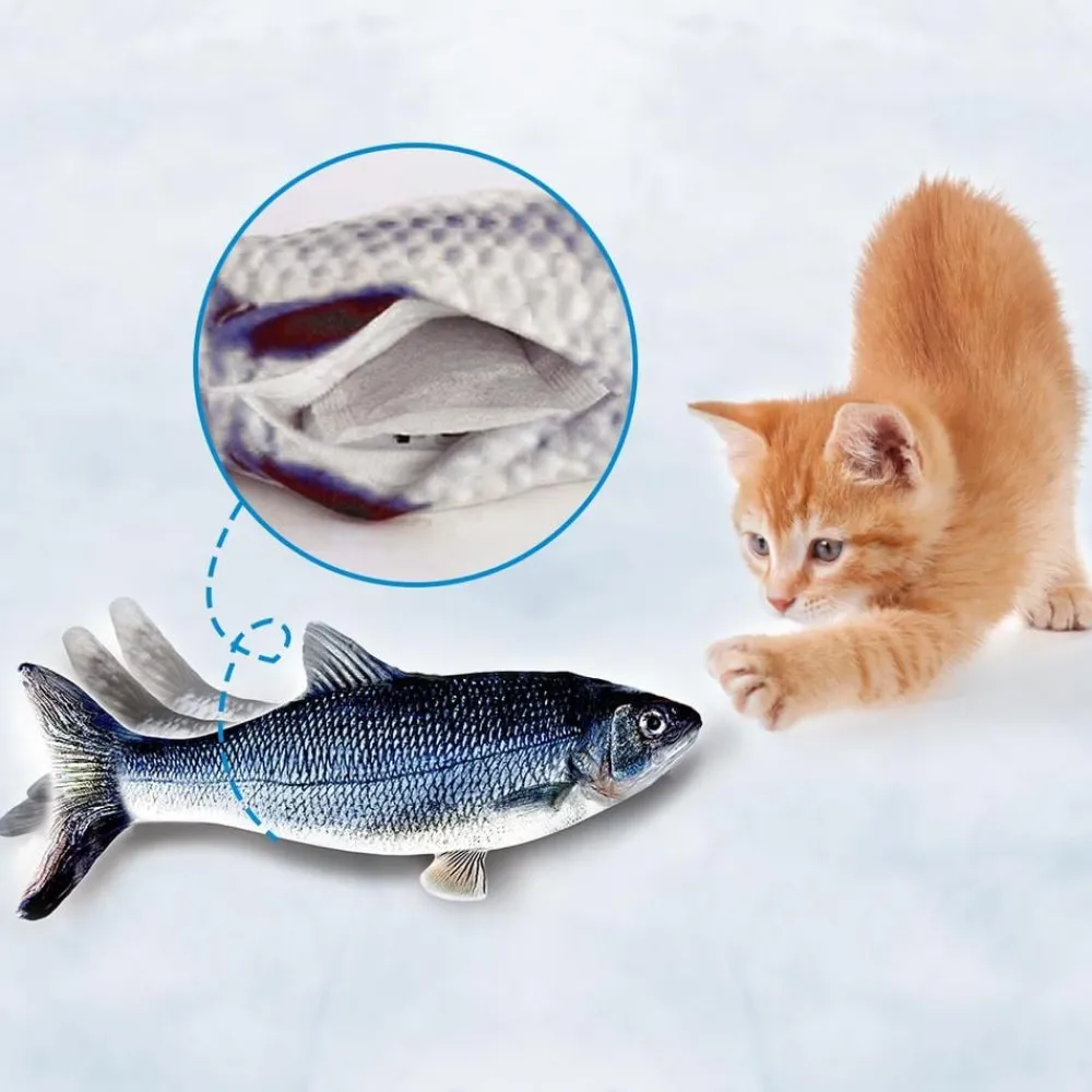 Keine Tierwelt-Flippity Fish interaktives Katzenspielzeug (B-Ware)