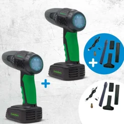Hammersmith Clevere Alltagshelfer|Heimwerken-AirStorm Akku Handstaubsauger & Luftkompressor 2er Set inkl. Zubehör GRATIS