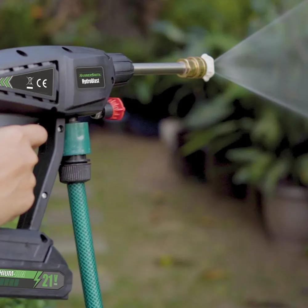 Hammersmith Auto|Garten-HydroBlast Akku Druckreiniger inkl. Zubehör GRATIS