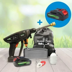 Hammersmith Auto|Garten-HydroBlast Druckreiniger inkl. Zusatzakku 2600mAH