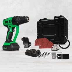Hammersmith Heimwerken|Heimwerken-MultiTool Akku Multifunktionswerkzeug inkl. Zubehör GRATIS