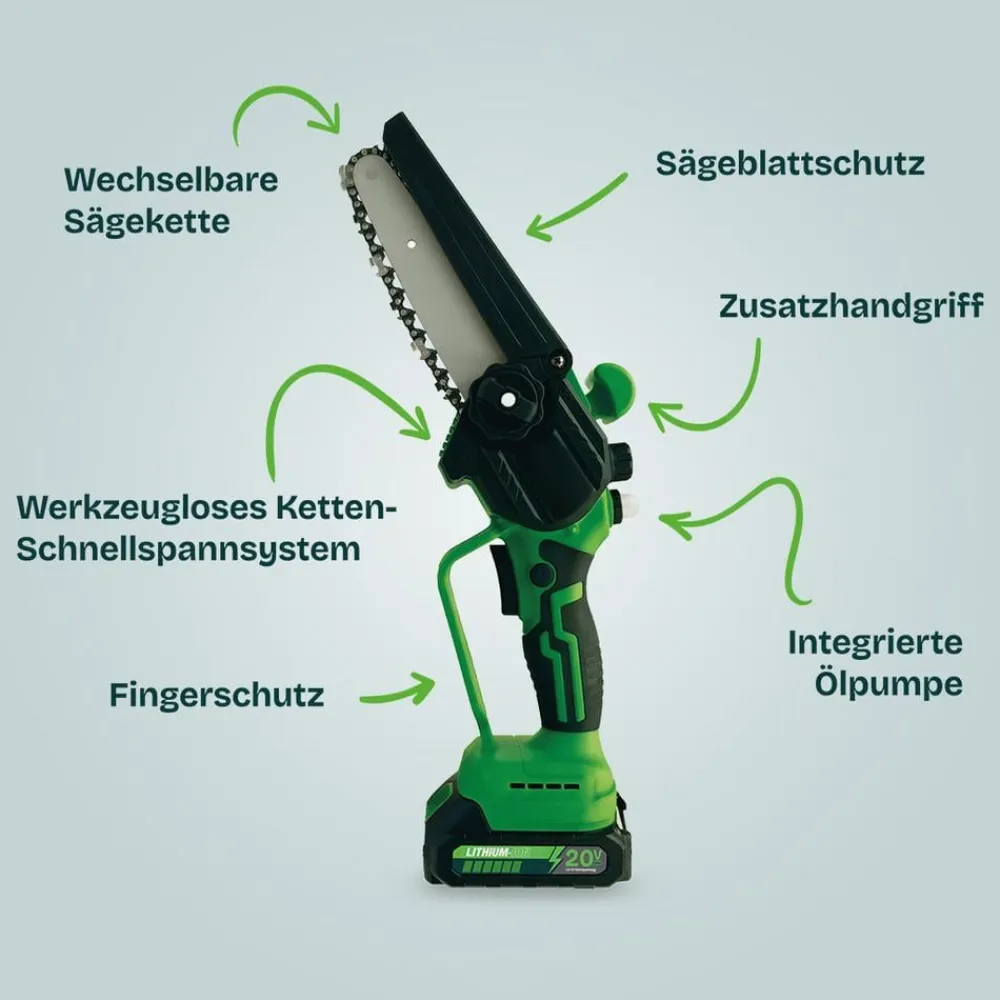 Hammersmith Garten-PocketSaw Pro Mini Akku Kettensäge