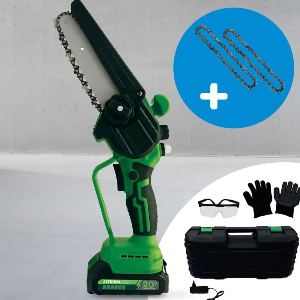 Hammersmith Garten-PocketSaw Pro Mini Akku Kettensäge inkl. 2x Ersatzkette