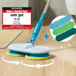 Hurricane Reinigung-Floating Mop Akku Bodenwischer Sparset inkl. 24 Reinigungspads