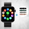 Kendox Gesundheit & Wohlbefinden|Trainingshilfen-LifeTracker 2in1 Smartwatch & Fitnessuhr inkl. Ersatzarmbänder 4er-Set