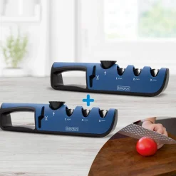 Livington Smarte Haushaltshelfer|Küchenhelfer & Kochzubehör-BladeStar 3in1 Messerschärfer 1+1 GRATIS