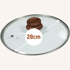 Livington Küchenhelfer & Kochzubehör|Pfannen & Töpfe-Copper & Stone Pan Deckel 28cm