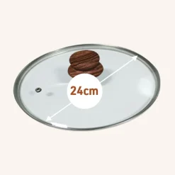 Livington Küchenhelfer & Kochzubehör-Copper & Stone Pan Deckel 24cm