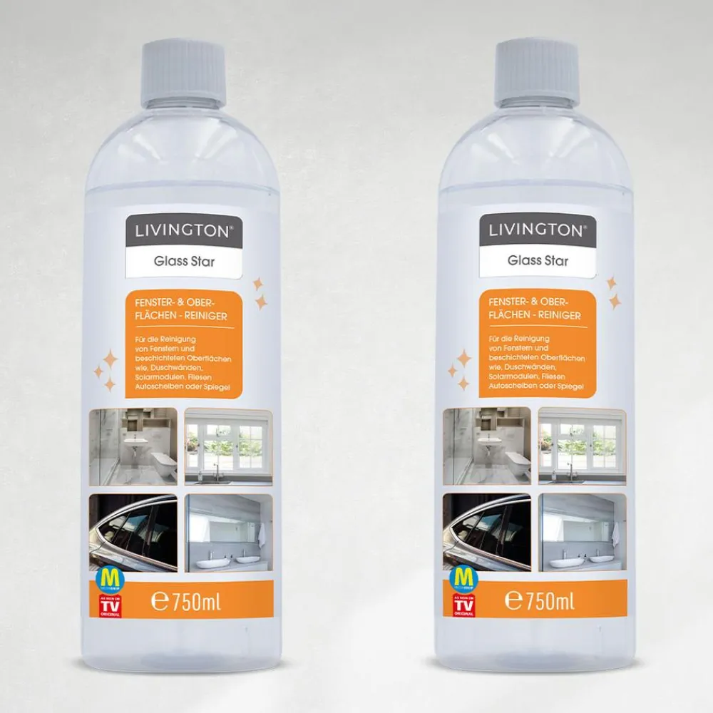 Livington Zubehör & Nachkauf|Smarte Haushaltshelfer-GlassStar Fensterreinigungsmittel 2er Set