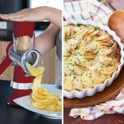 Mediashop.tv Zerkleinerer, Hobel, Reiben, Raspeln-Livington Sumo Slicer 3in1 Trommelreibe rot
