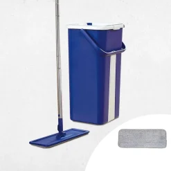 Livington Reinigung-Touchless Mop Bodenwischer mit Auswringfunktion inkl. Mikrofaser-Pad