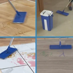 Livington Reinigung-Touchless Mop Bodenwischer mit Auswringfunktion inkl. Mikrofaser-Pad