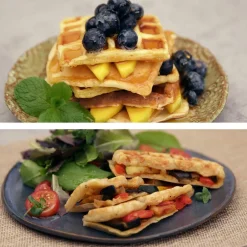 Livington Küchengeräte-Waffiller Waffeleisen inkl. Dosierlöffel & Rezeptheft GRATIS