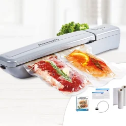 PowerXL Küchenhelfer & Kochzubehör|Küchengeräte-Duo NutriSealer 6in1 Vakuumiergerät inkl. Folien & Beutel