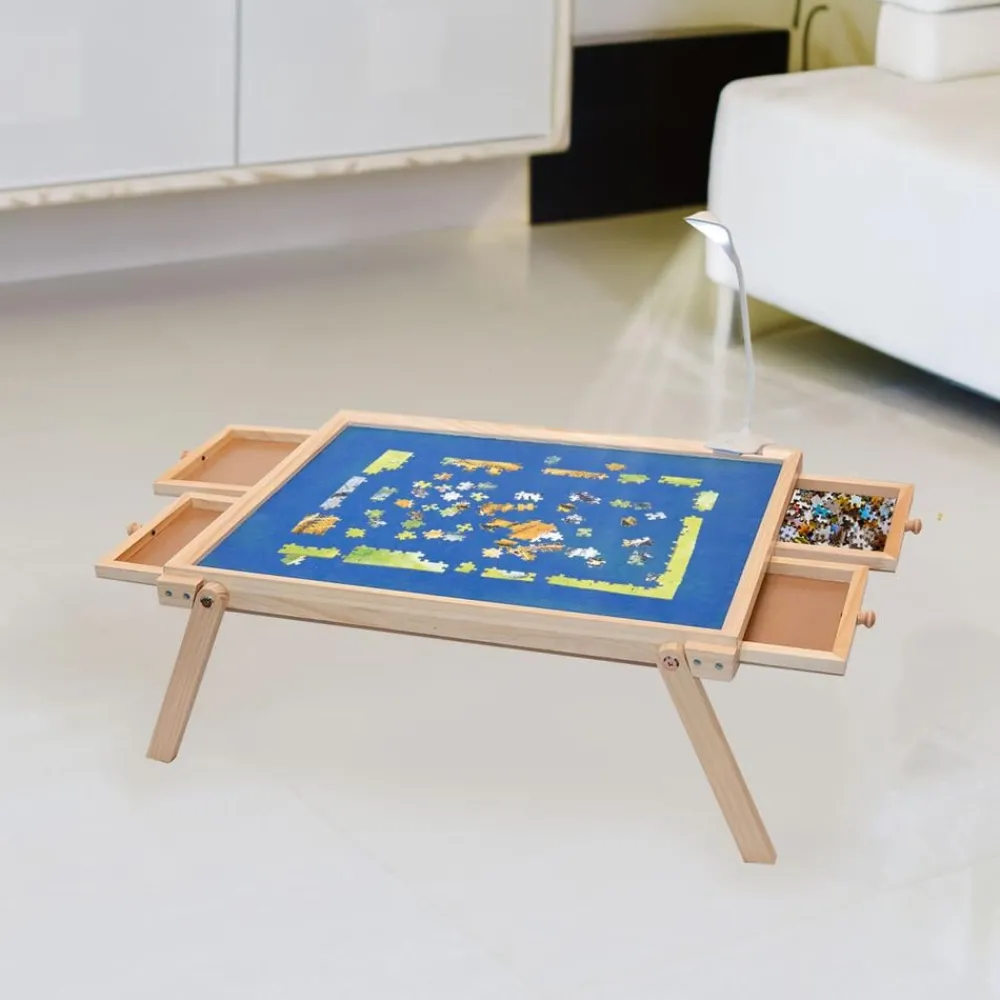 Keine Spiel & Spaß-Puzzable Puzzletisch mit Schublade 500 Teile inkl. LED-Lampe