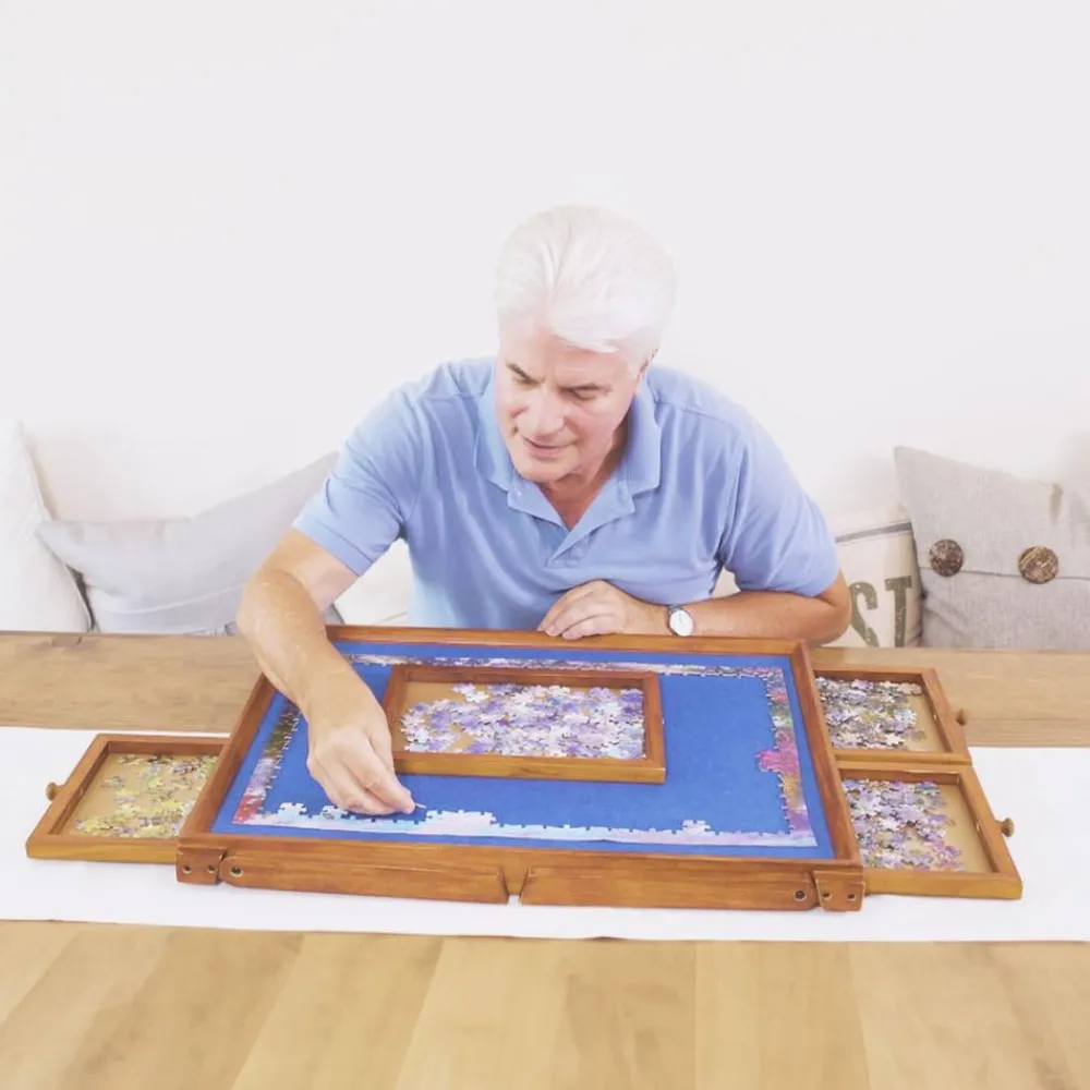 Keine Spiel & Spaß-Puzzable Puzzletisch mit Schublade 500 Teile inkl. LED-Lampe