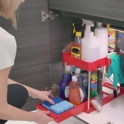 Keine Clevere Alltagshelfer|Smarte Haushaltshelfer-Ruby Rolling Rack Organizer ausziehbares Regal