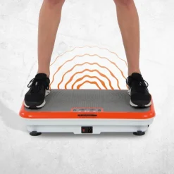 Trainingsgeräte-VibroShaper Fitness Vibrationsplatte mit Griff orange