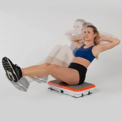 Trainingsgeräte-VibroShaper Fitness Vibrationsplatte mit Griff orange