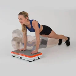 Trainingsgeräte-VibroShaper Fitness Vibrationsplatte mit Griff orange