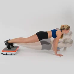Trainingsgeräte-VibroShaper Fitness Vibrationsplatte mit Griff orange